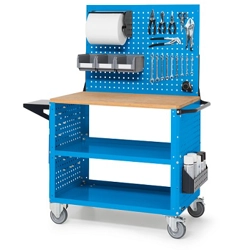 vendita online Carrello clever 1028 large mm.1024x615x1540h - blu ral5012 Carrelli e Contenitori Per Officina - Moduli Per Carrelli Fami